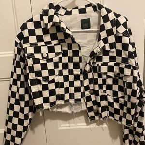 Distressed Target Wild Fable Checkered jacket